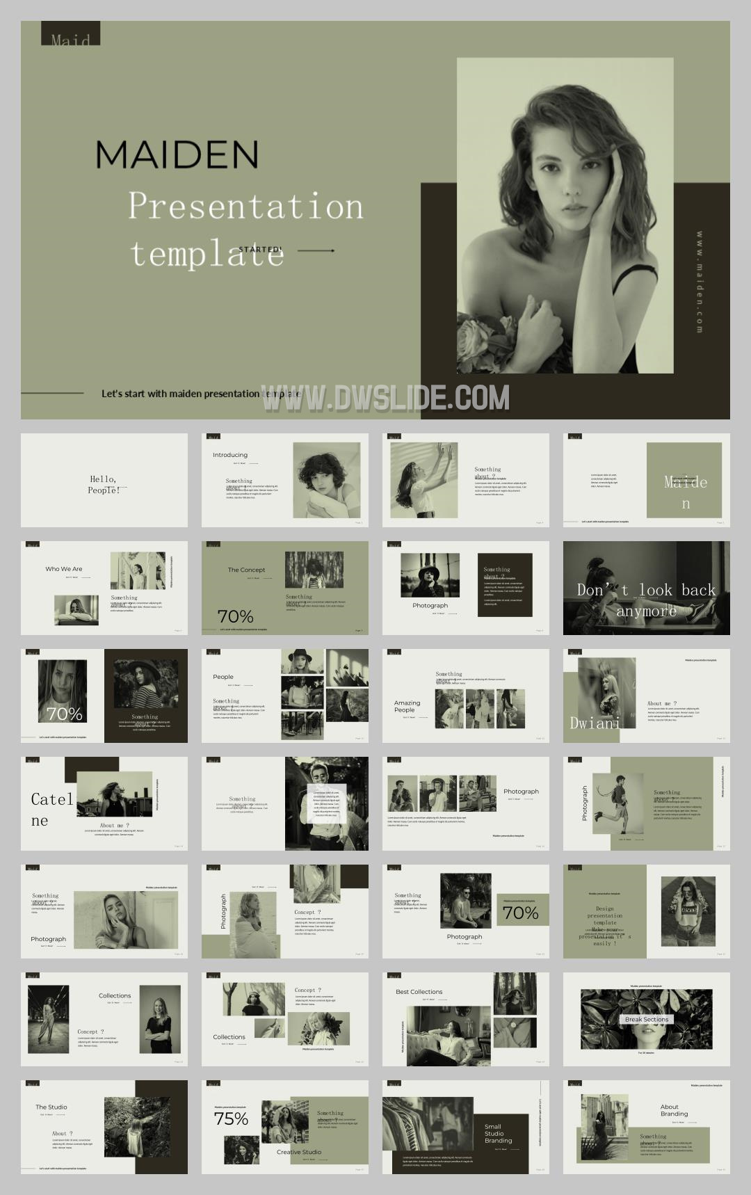 时尚简约清新文艺PPT模板