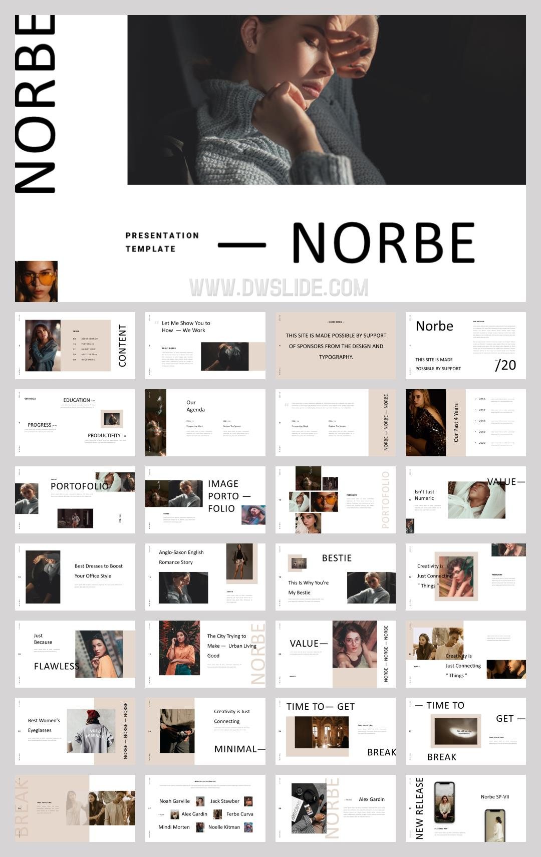 时尚简约清新文艺PPT模板