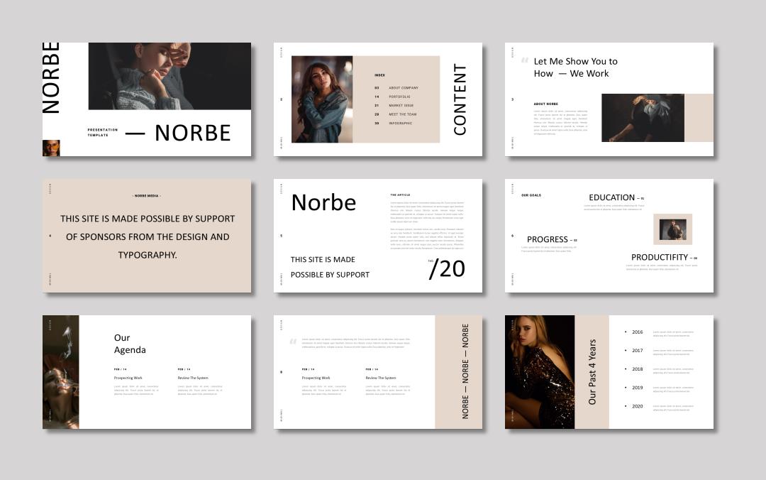 时尚简约清新文艺PPT模板