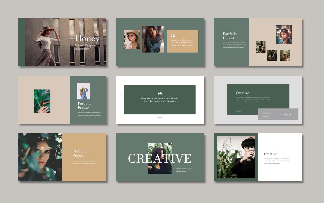 时尚简约清新文艺PPT模板