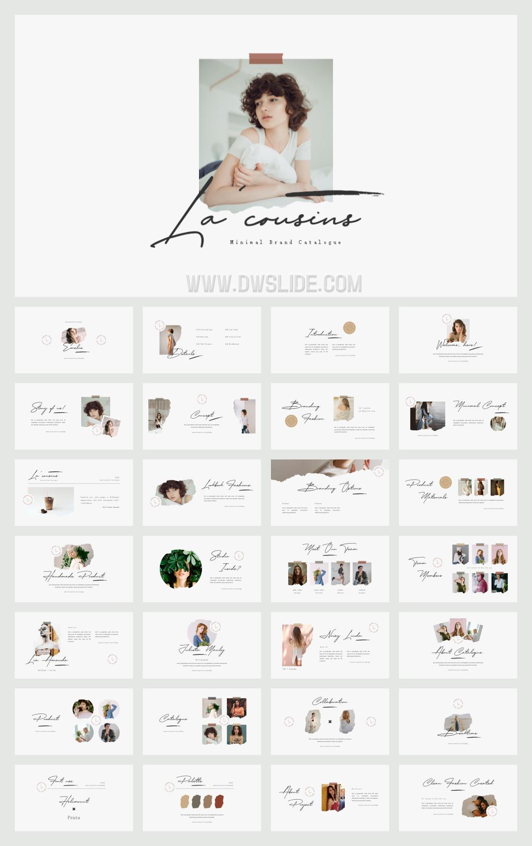 时尚简约清新文艺PPT模板