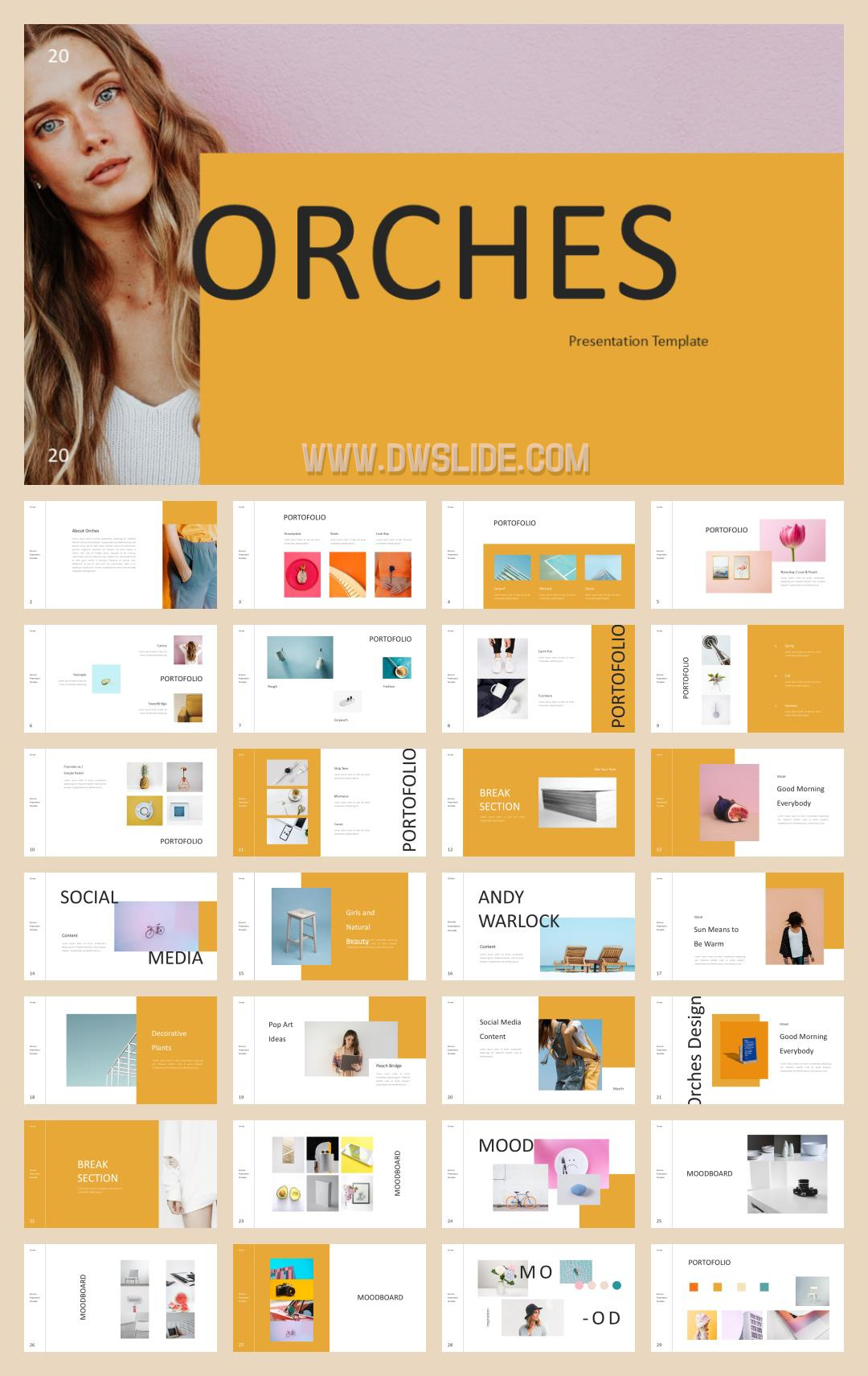 时尚简约清新文艺PPT模板