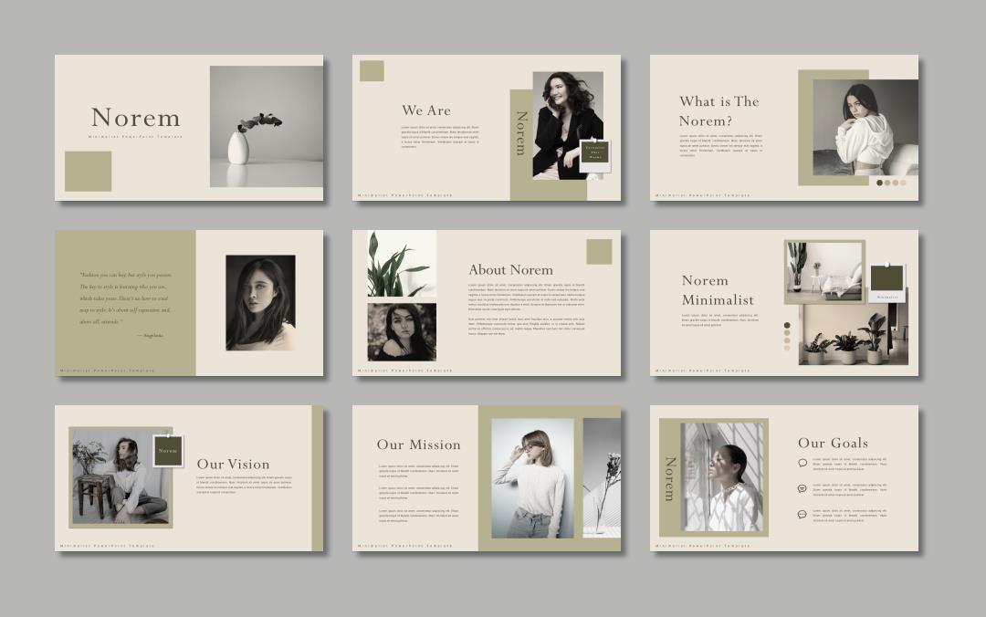 时尚简约清新文艺PPT模板