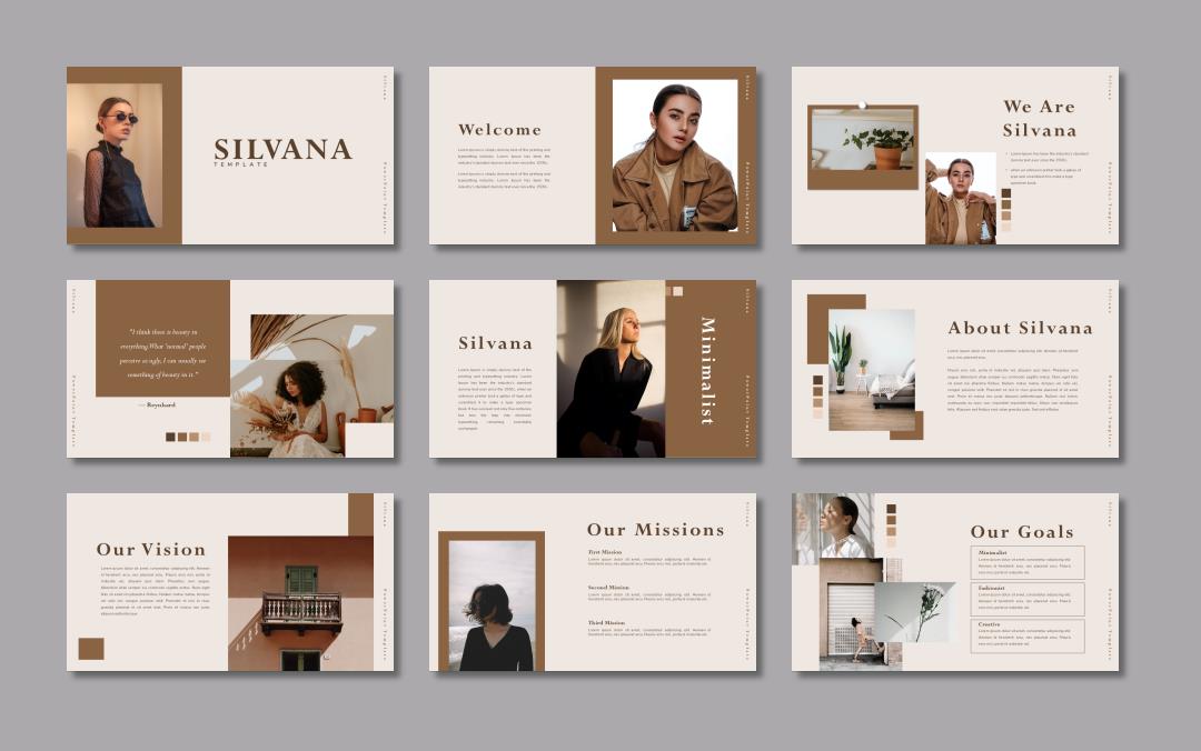 棕色人物时尚风PPT模板.pptx