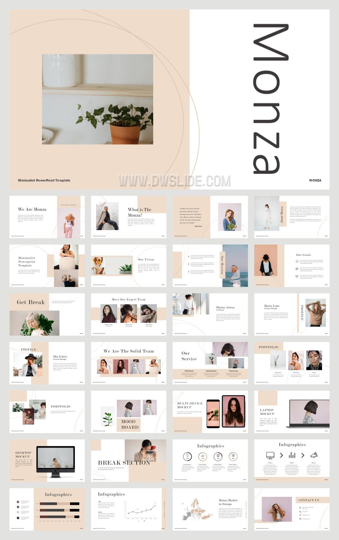 粉色人物简约风PPT模板.pptx