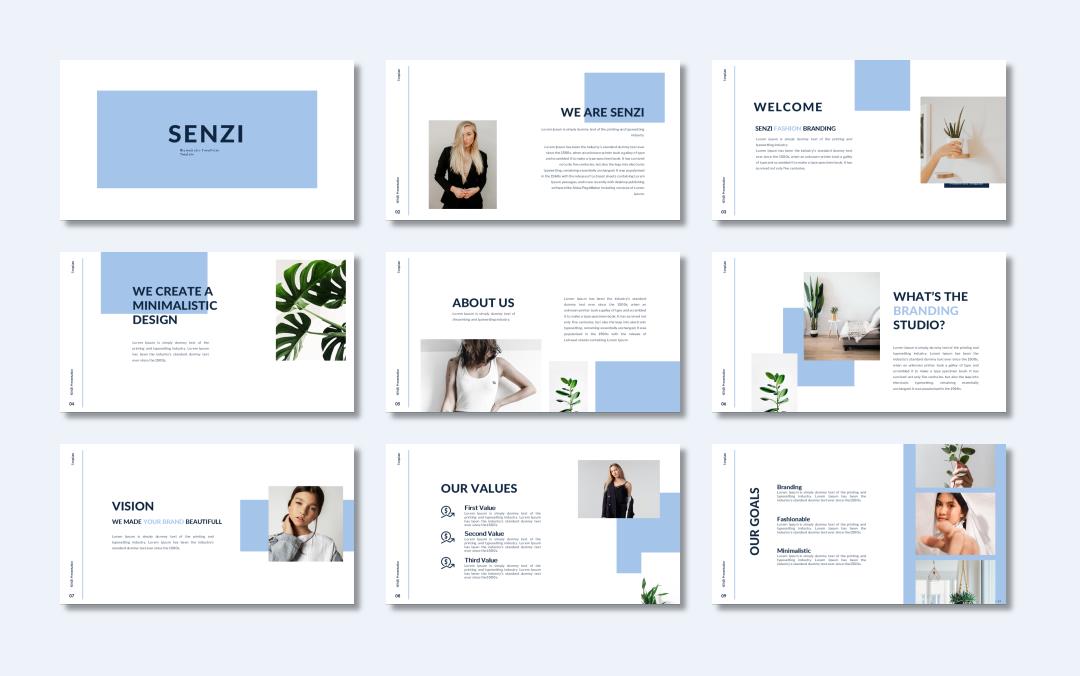 蓝色人物简约风PPT模板.pptx