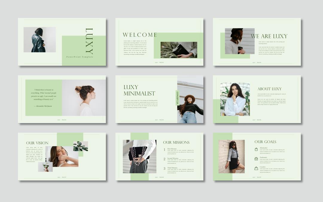 绿色人物清新风PPT模板.pptx