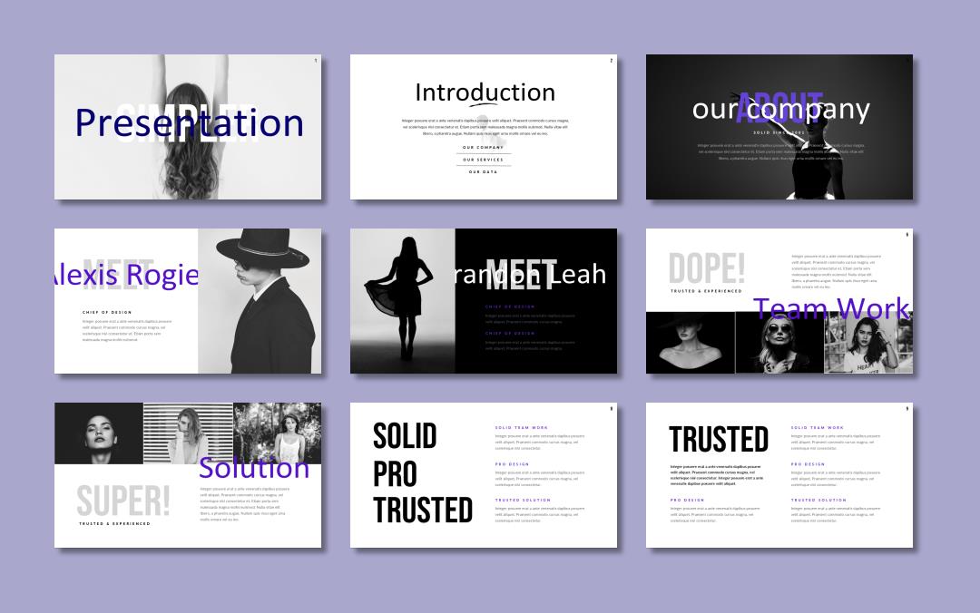 时尚简约清新文艺PPT模板