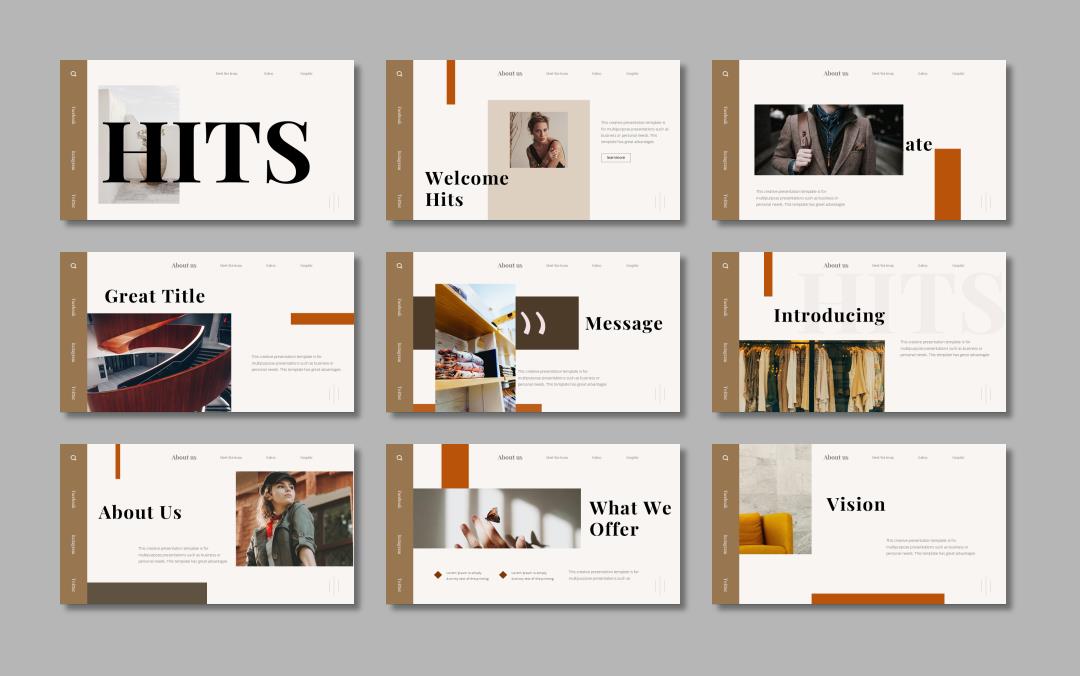 时尚简约清新文艺PPT模板