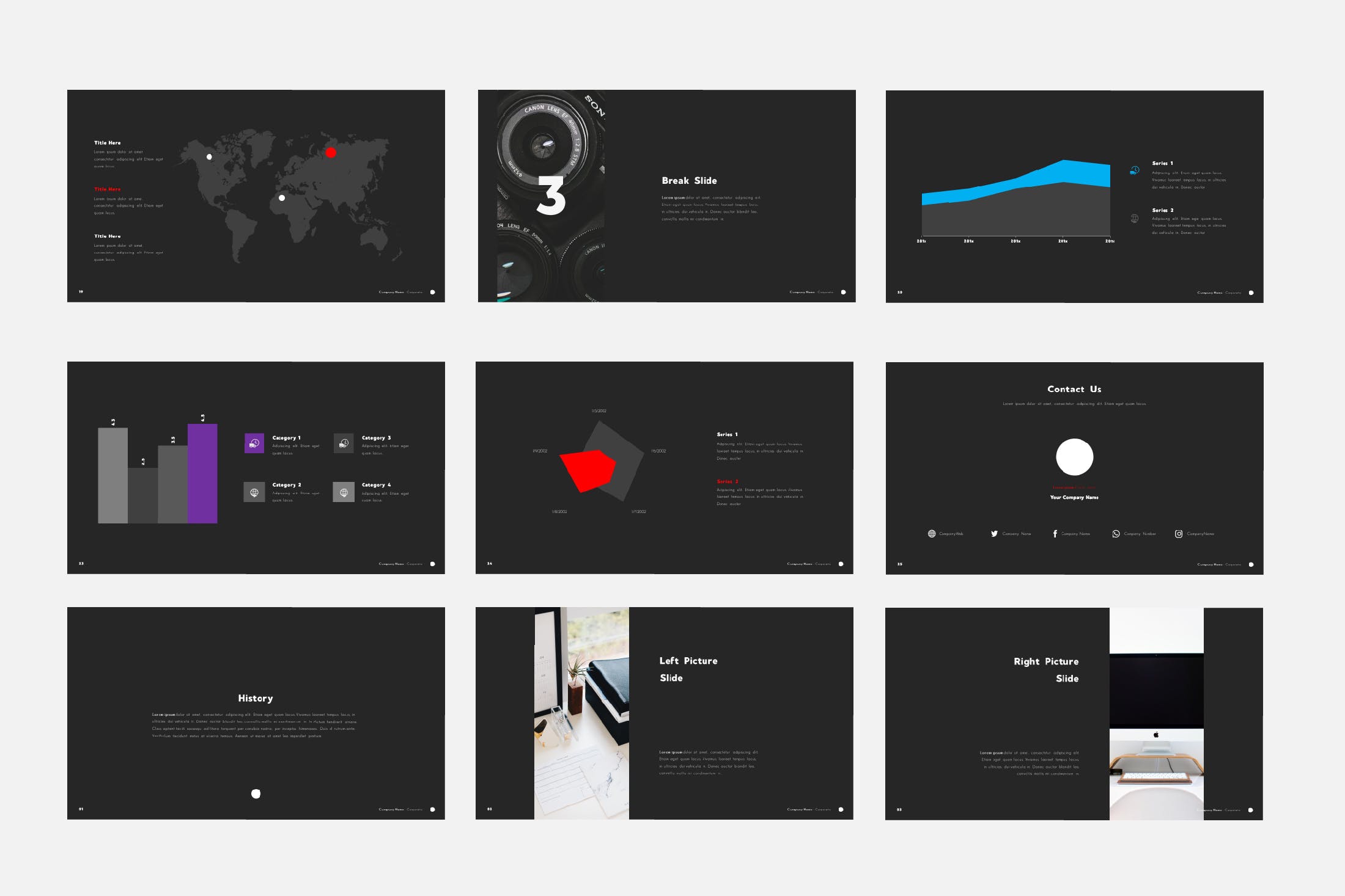 酷炫设计感的简洁的ppt模板[PPTX]