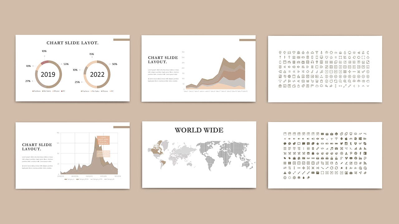 优雅时尚高端多用途的高品质Google Slides谷歌幻灯片设计模板（pptx）