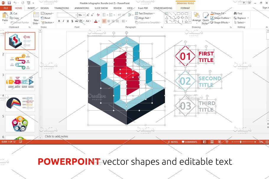 灵活的ppt素材信息图包 Flexible Infographic Bundle (vol.7)
