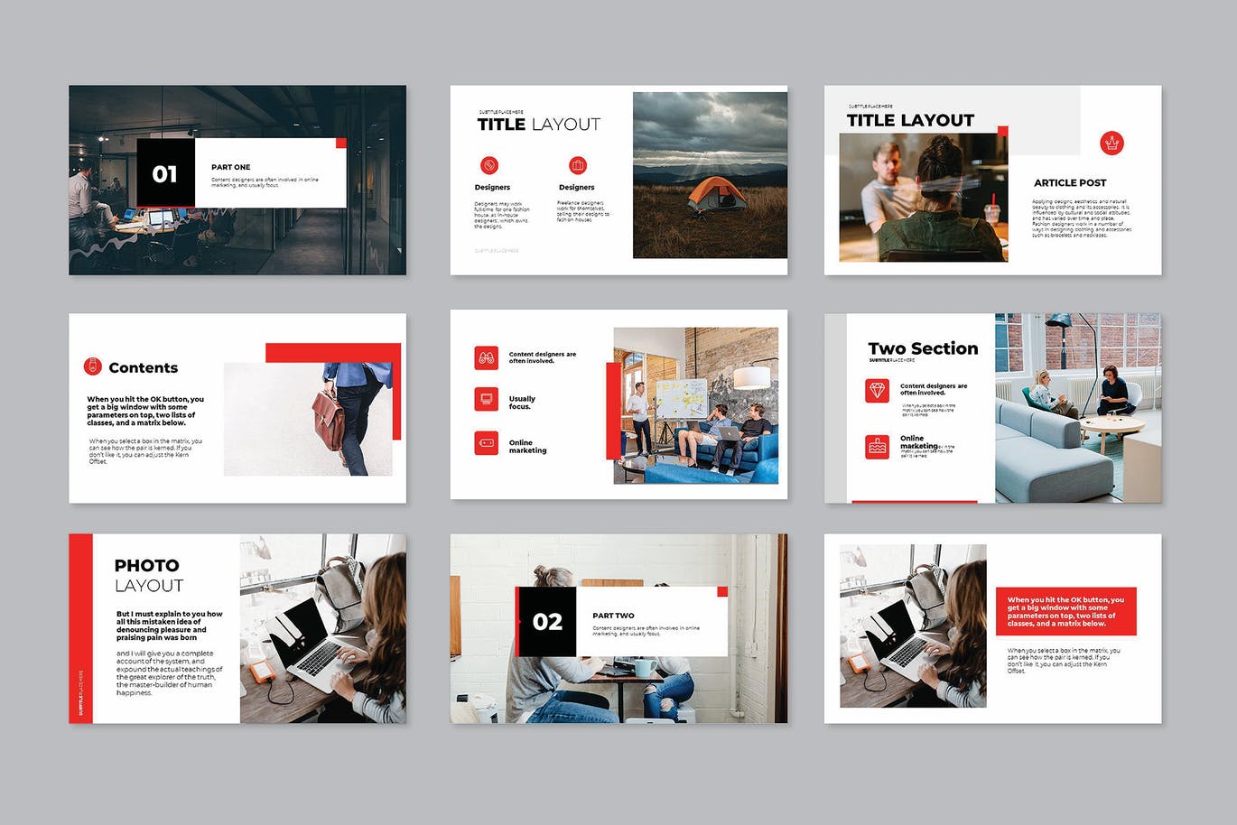 时尚简约高端好用的专业powerpoint幻灯片演示模板（pptx）