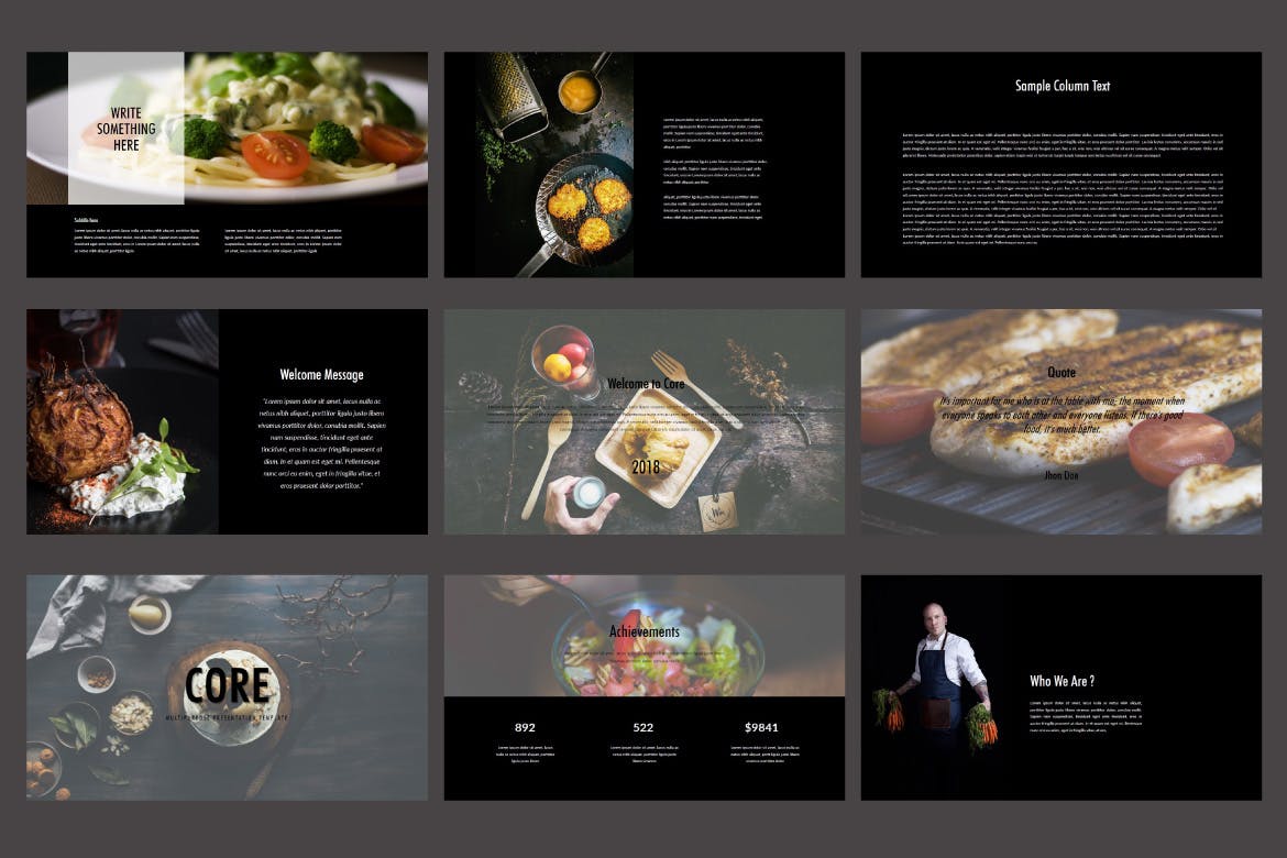 美食品牌介绍相关PPT模板[PPTX]