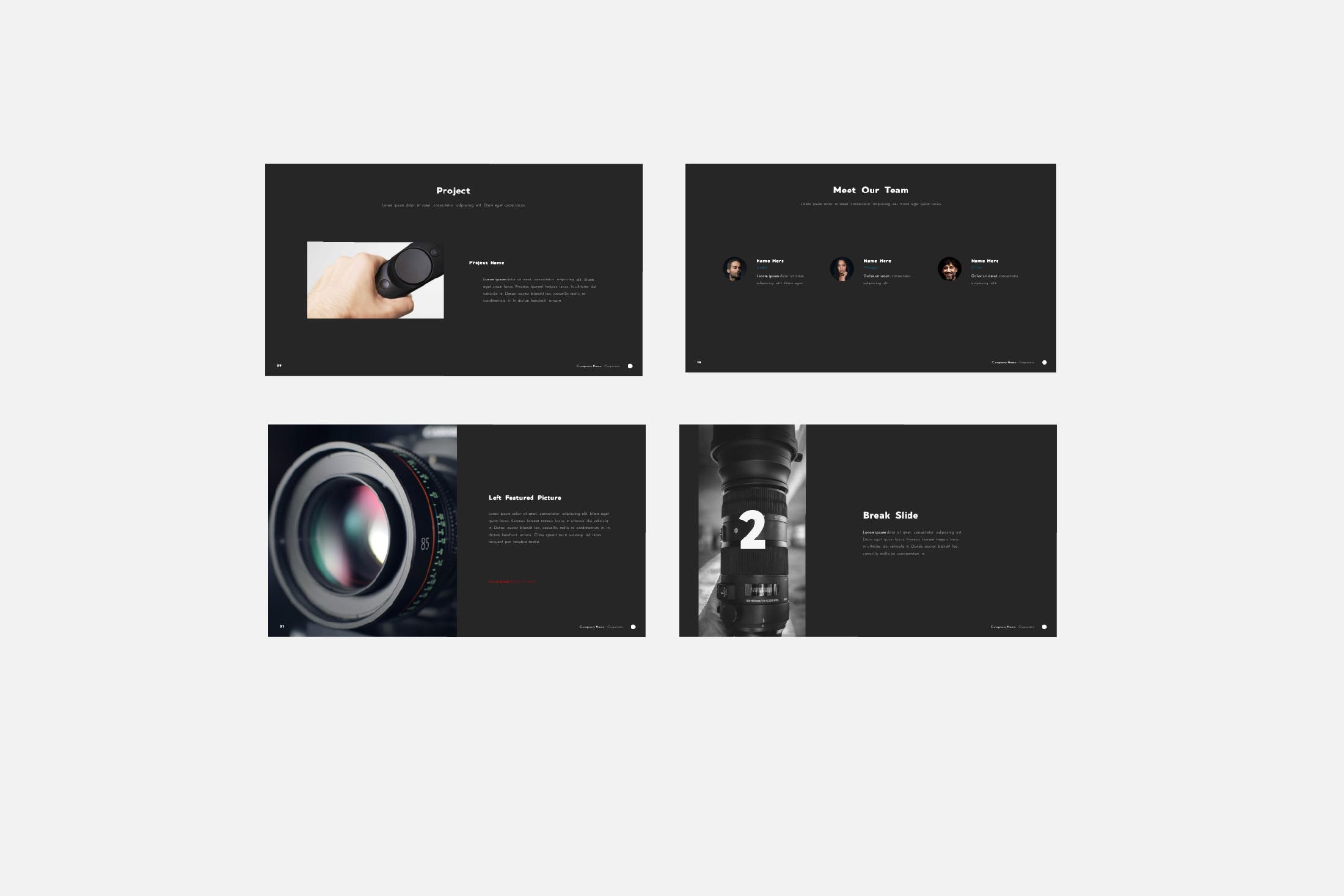 酷炫设计感的简洁的ppt模板[PPTX]