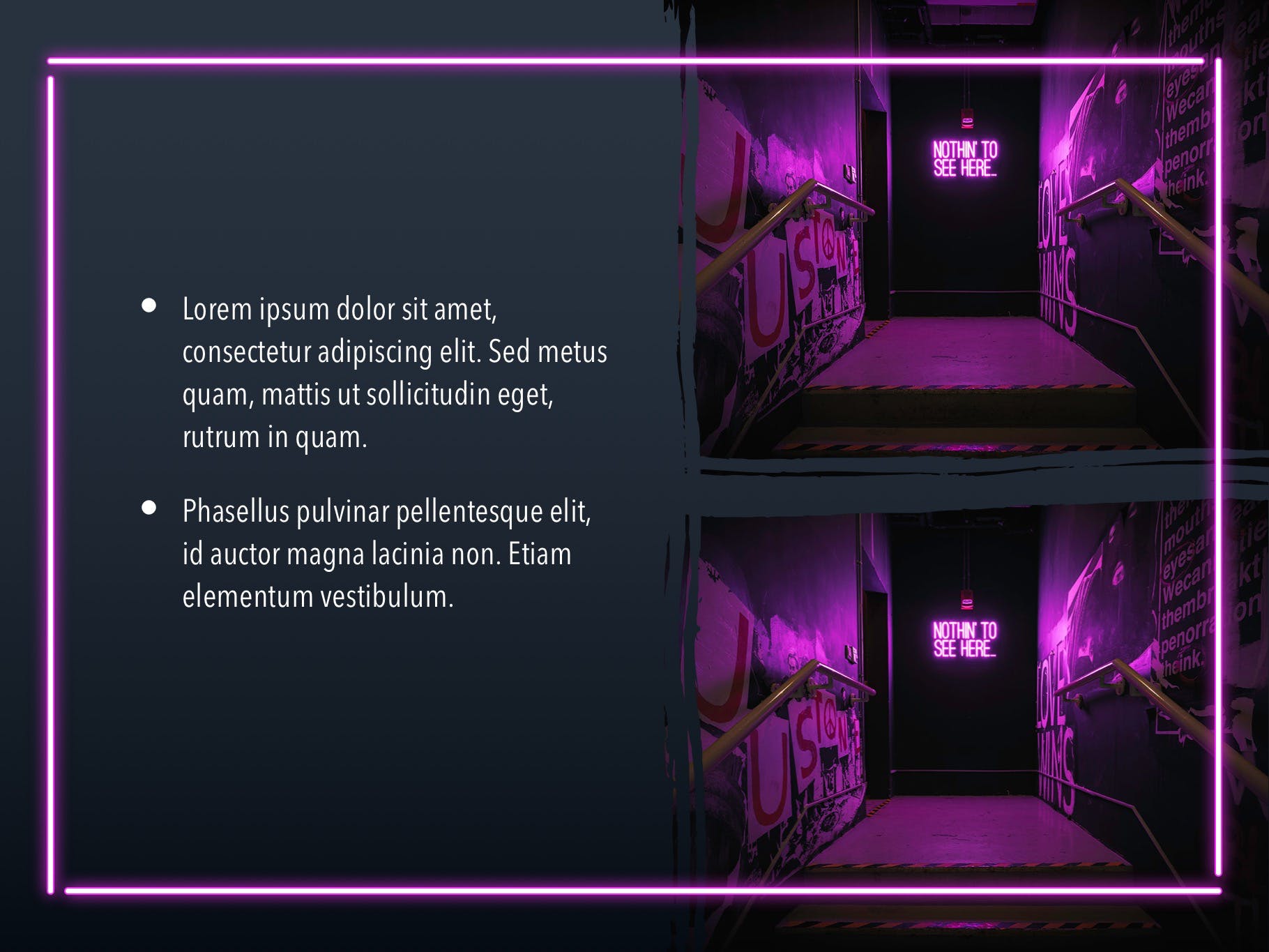 夜店霓虹灯风格的经典PPT模板下载[PPTX]