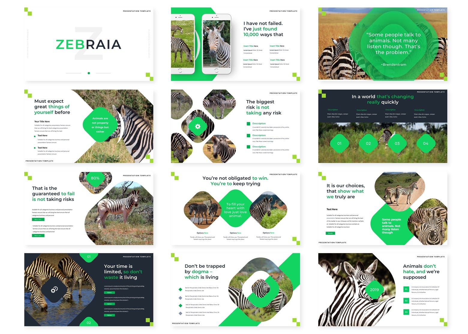 环保绿色多功能精美PPT模板下载[PPTX]