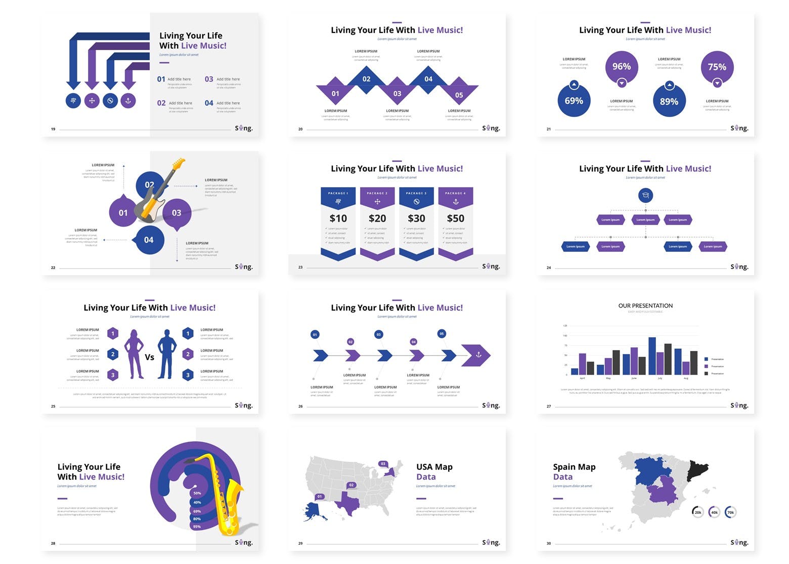 时尚精美ppt模板打包下载[PPTX]