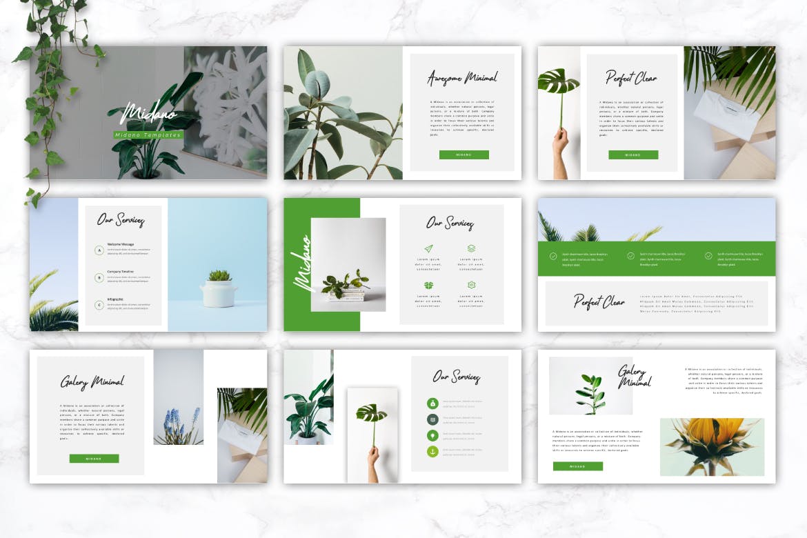 简约时尚清新的keynote幻灯片演示模板幻灯片模板下载（key）