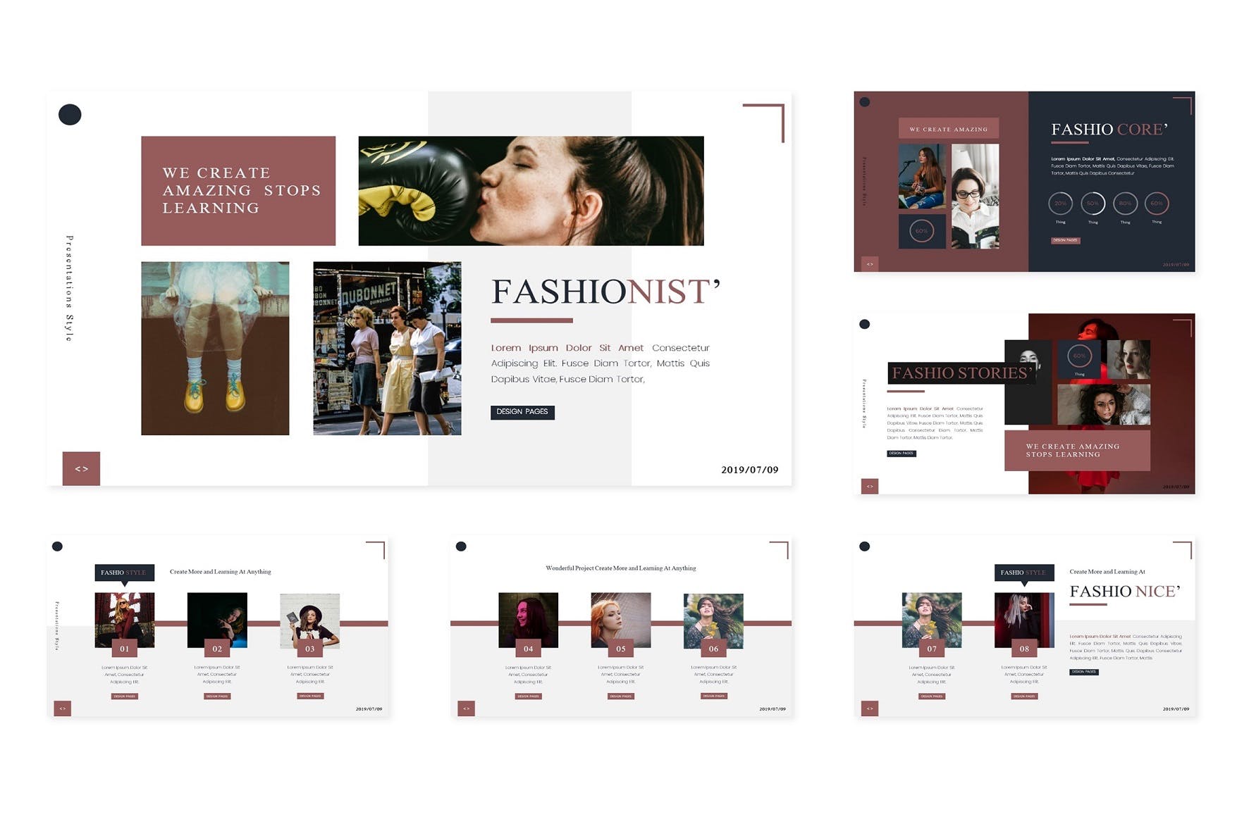 时尚杂志费风格的优秀ppt模板下载 [PPTX]