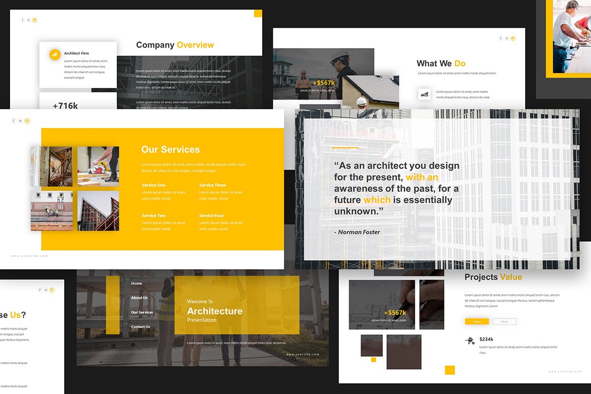 时尚高端优雅专业的房地产提案powerpoint幻灯片演示模板（pptx）