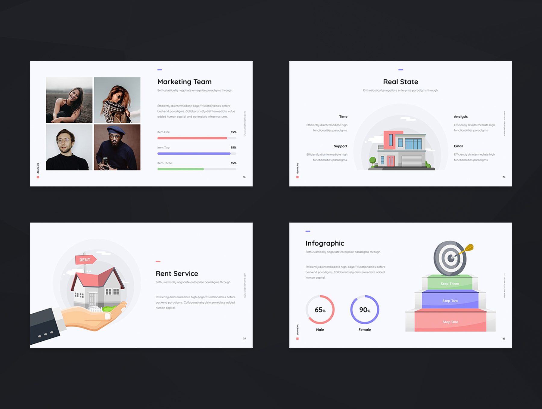 适合产品展示的高端的极简主义PPT+keynote模板下载[Key,PPTX]