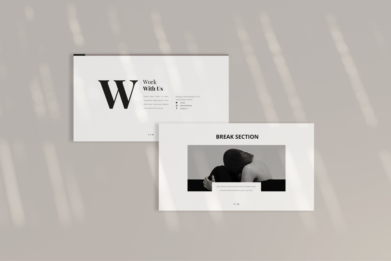 优雅时尚高端简约高品质powerpoint幻灯片模板下载（pptx）