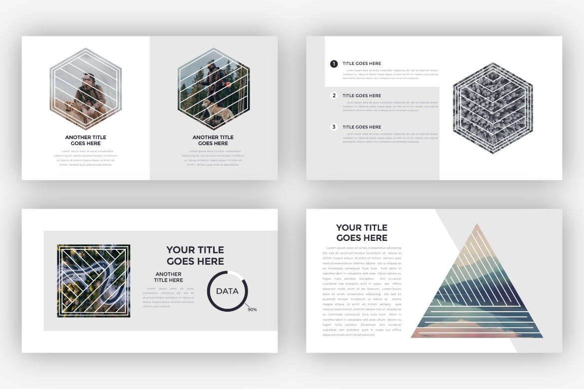 多几何设计图形创意PPT模板 ppt素材 精美商务ppt模板下载[PPTX]