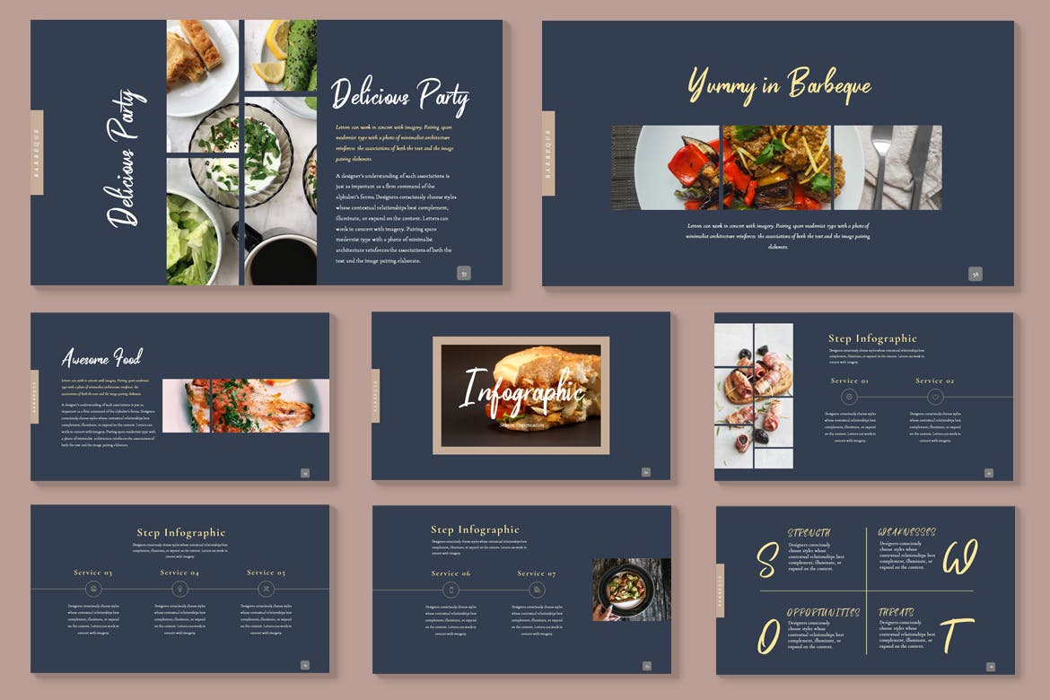 感恩节美食时尚高端精美ppt模板下载[PPTX]