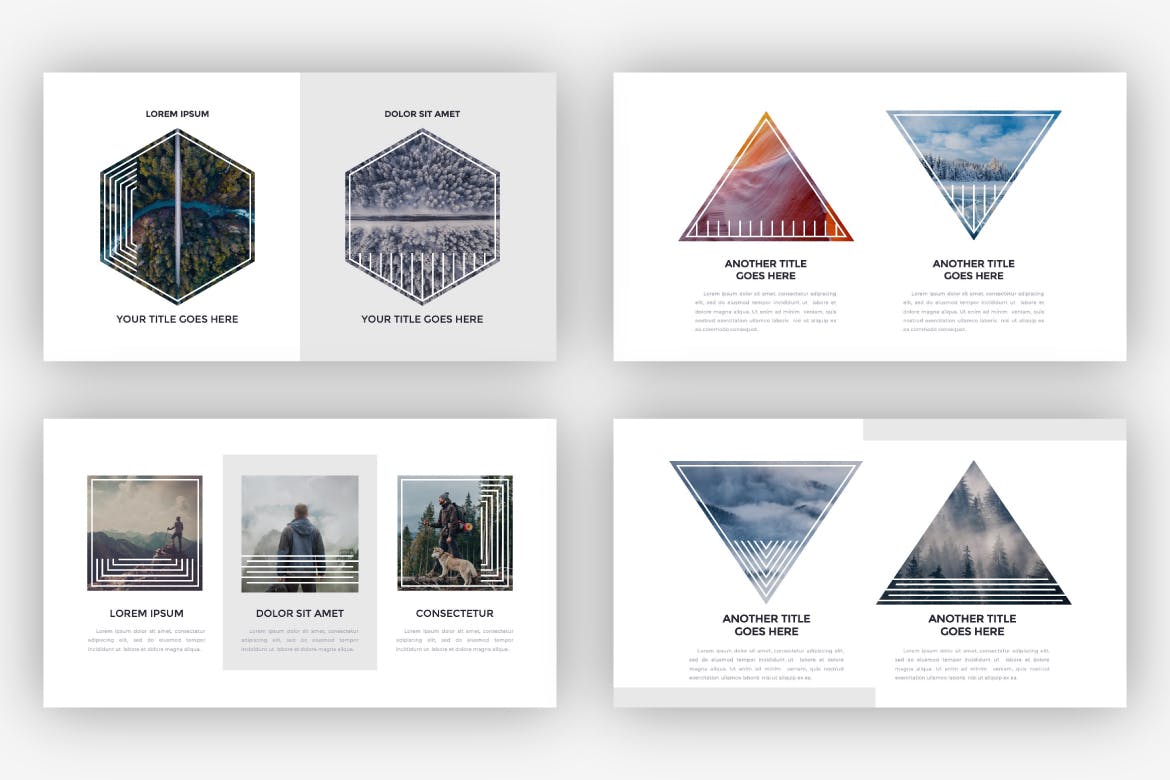 多几何设计图形创意PPT模板 ppt素材 精美商务ppt模板下载[PPTX]