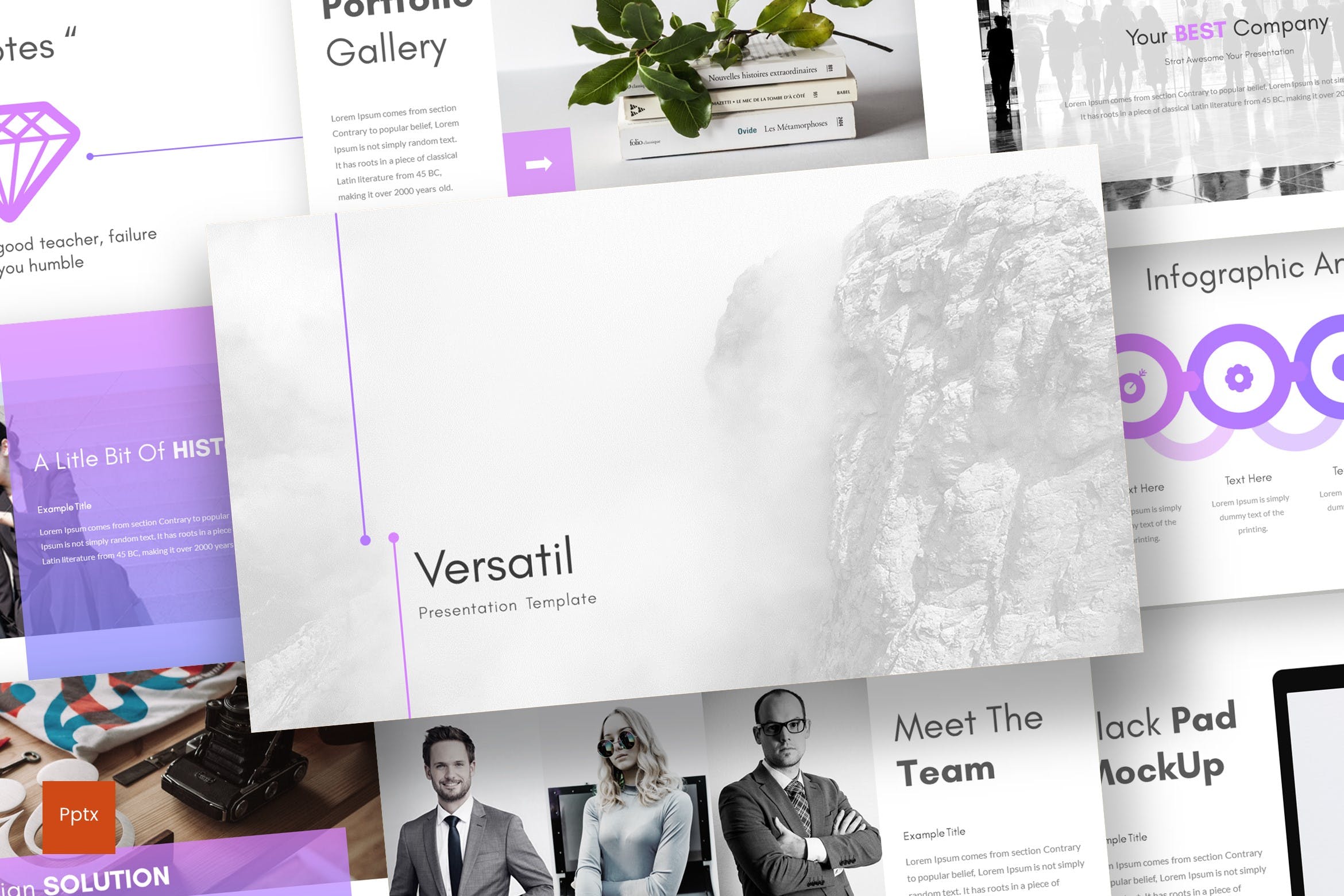 时尚高端企业介绍PPT模板 精美ppt模板 ppt简洁模板 下载ppt模板[PPTX]