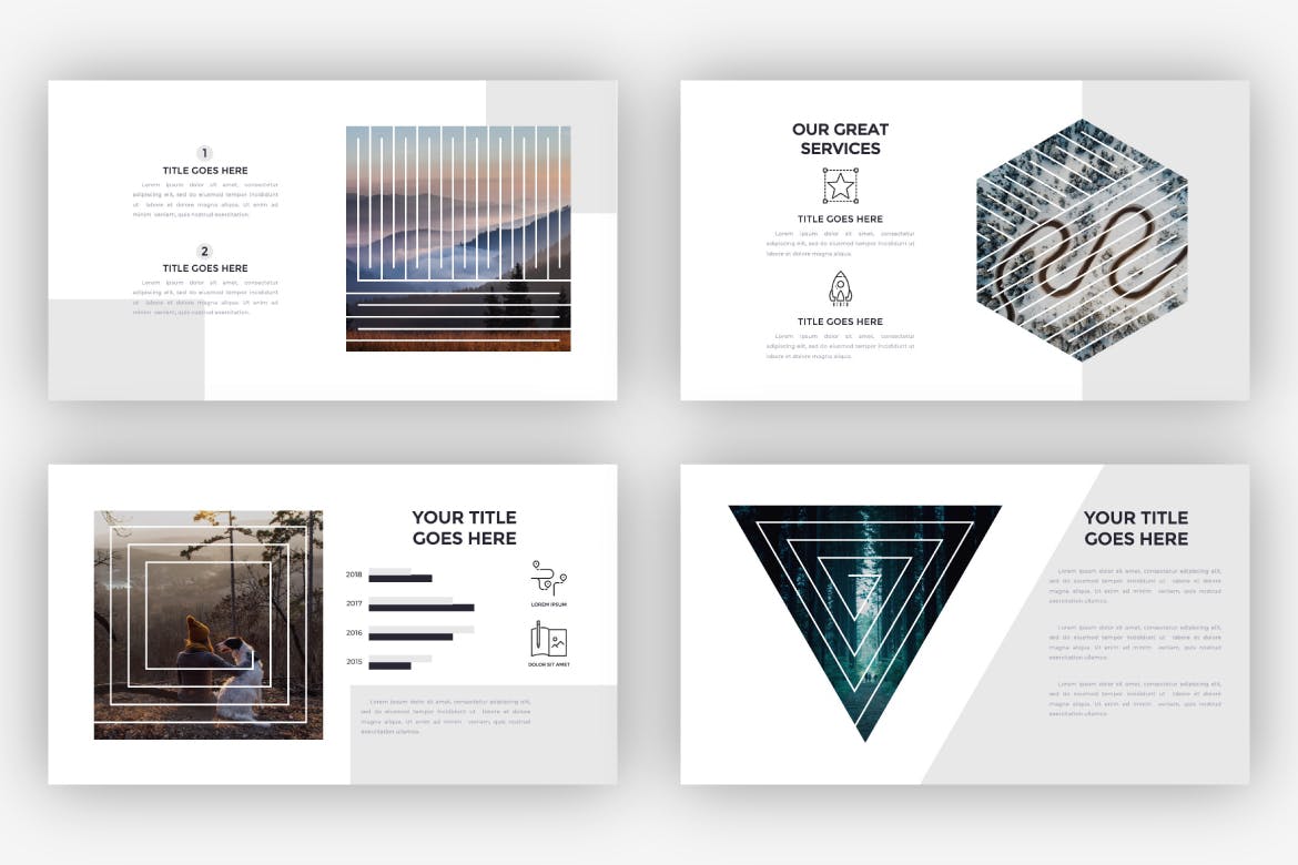 多几何设计图形创意PPT模板 ppt素材 精美商务ppt模板下载[PPTX]