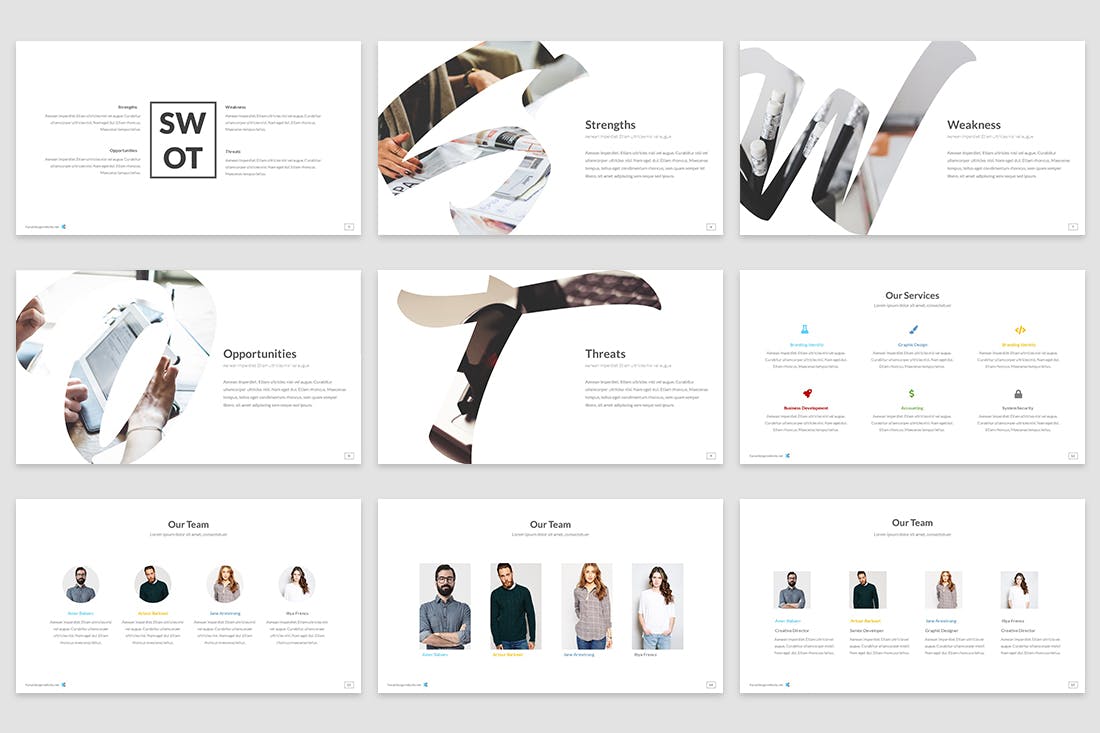 PPT模板 | 高级品牌黑白灰创意极简主题设计演示文稿幻灯片KEY