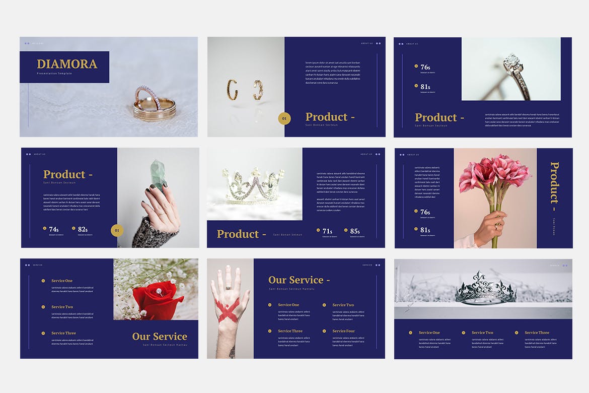 奢华风格的高端PPT模板下载 [PPTX]