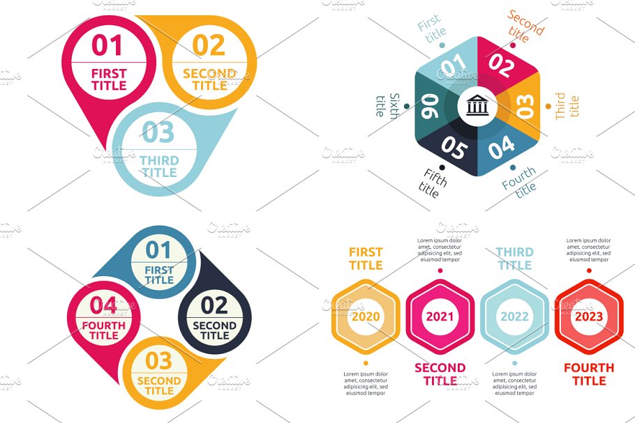 灵活的ppt素材信息图包 Flexible Infographic Bundle (vol.5)