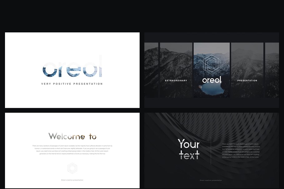 时尚幻灯片模板 Oreol PowerPoint Template