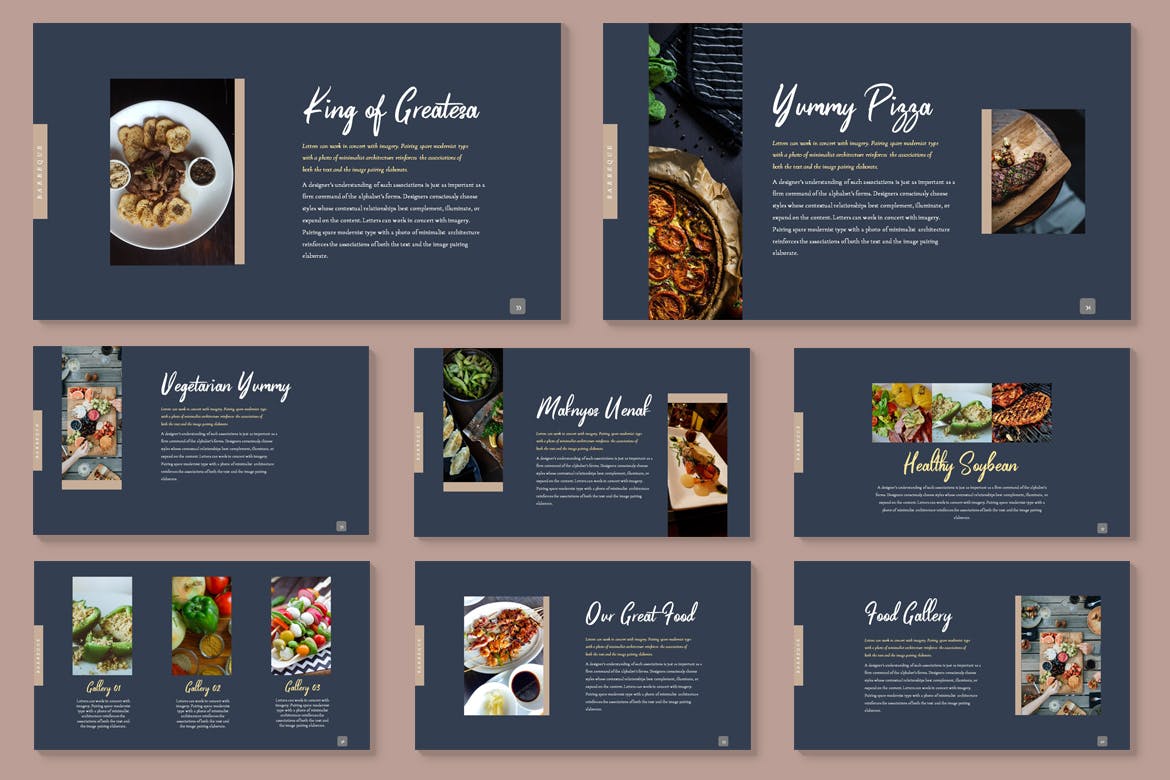 感恩节美食时尚高端精美ppt模板下载[PPTX]