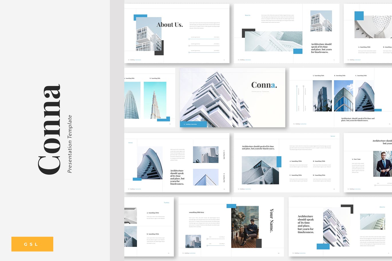 高品质的专业房地产建筑施工powerpoint幻灯片演示模板（pptx）
