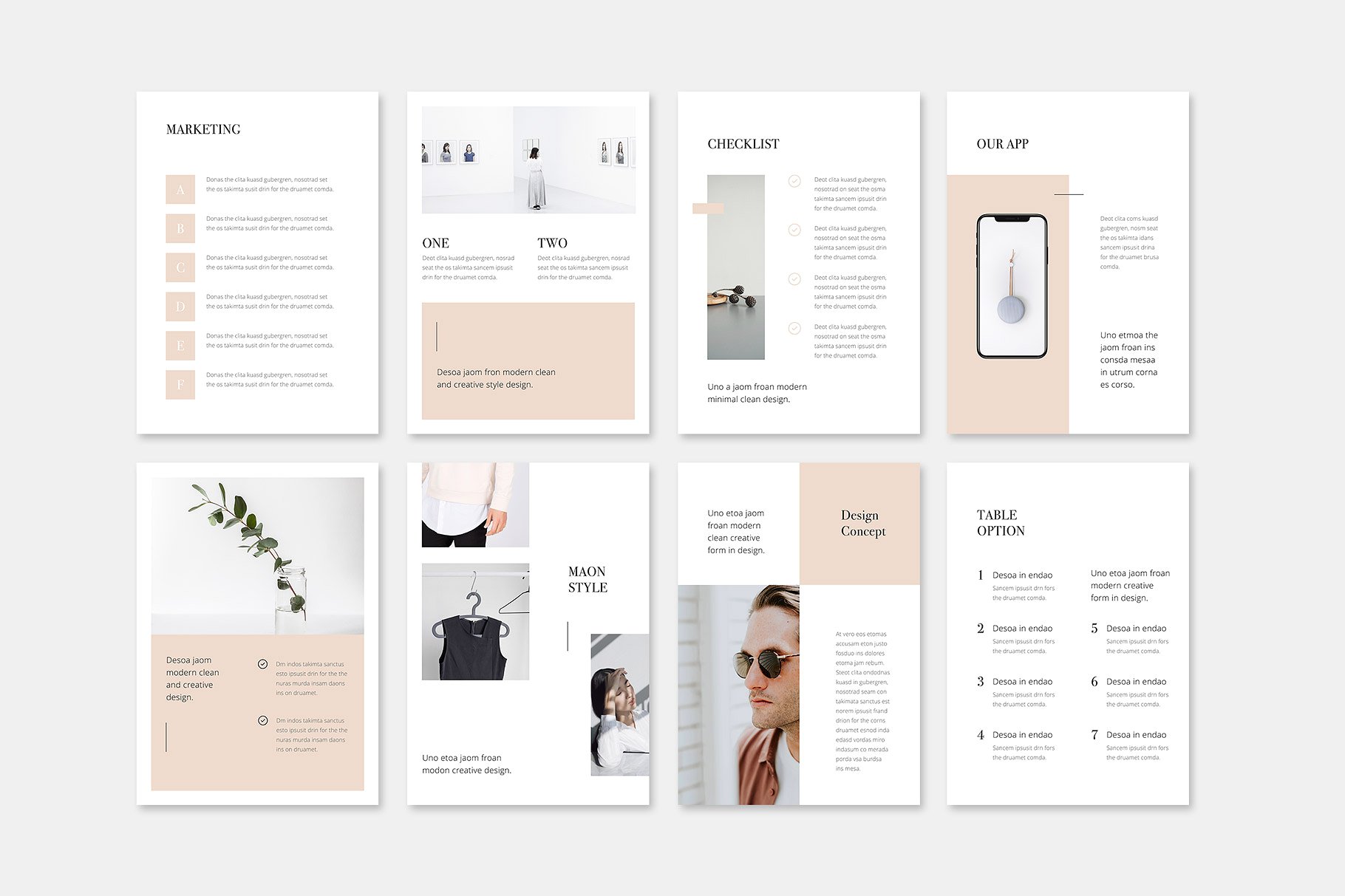 时尚竖版ppt素材模板 MAON – Vertical Keynote Template
