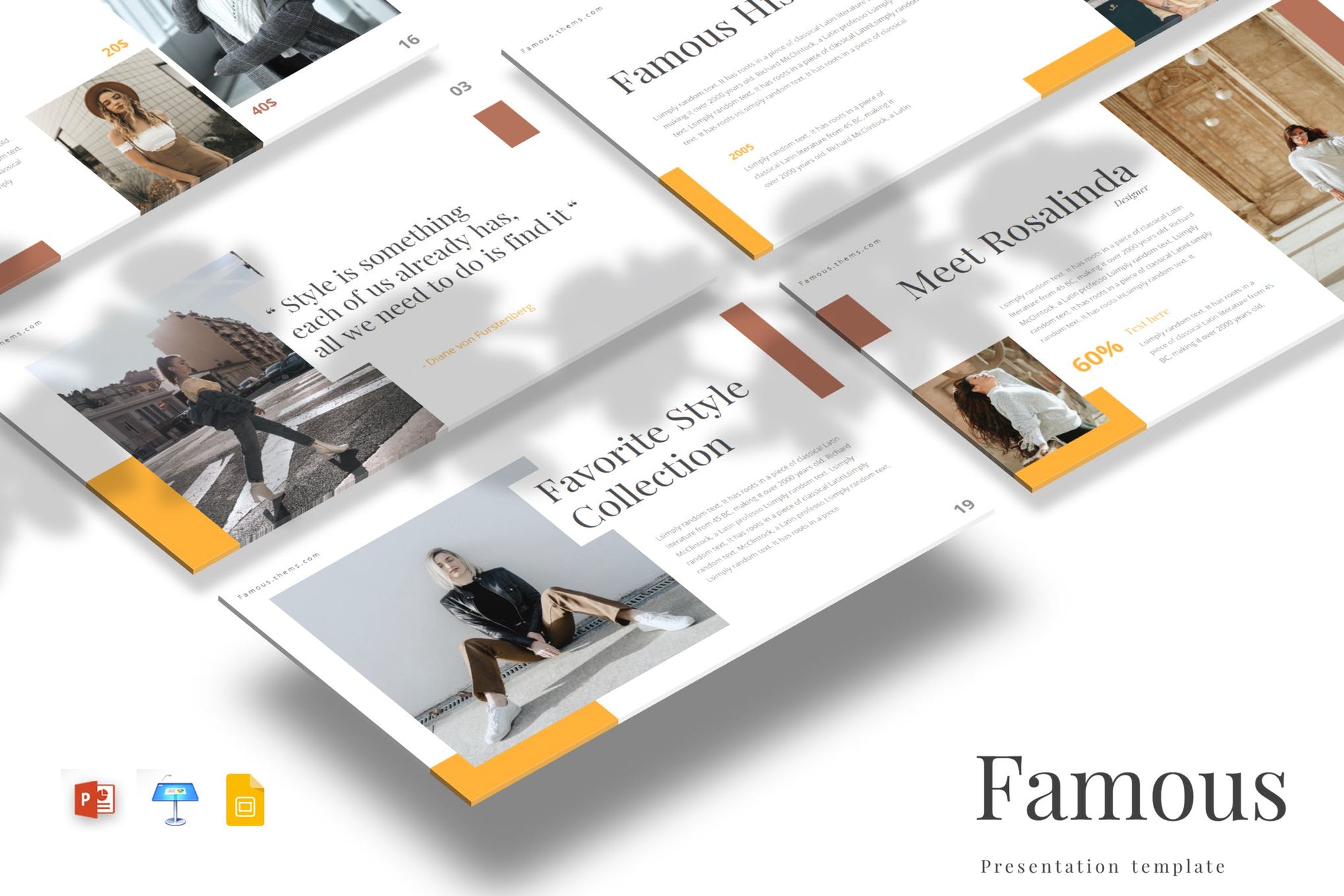 时尚现代多用途的PPT/ Google/Keynote幻灯片模板