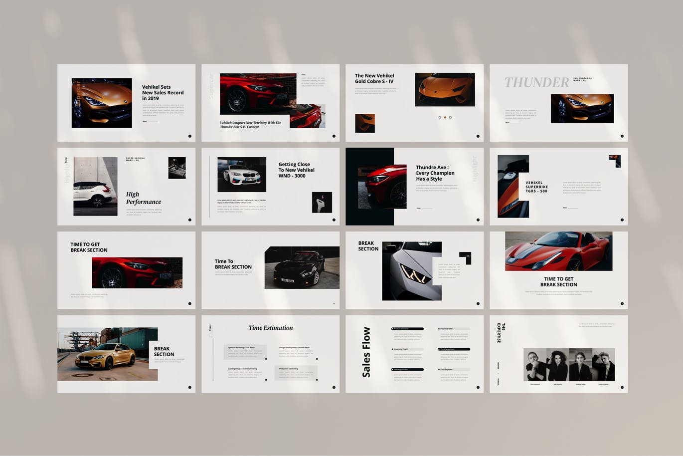 时尚高端简约极简风格的keynoet幻灯片模板下载