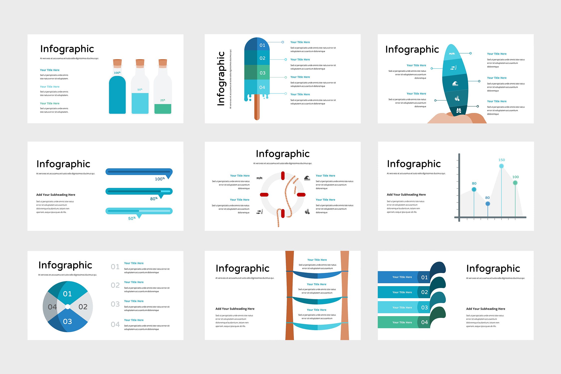 适合项目展示或作品展示的干净简单的现代风格PPT模板下载 [PPTX]