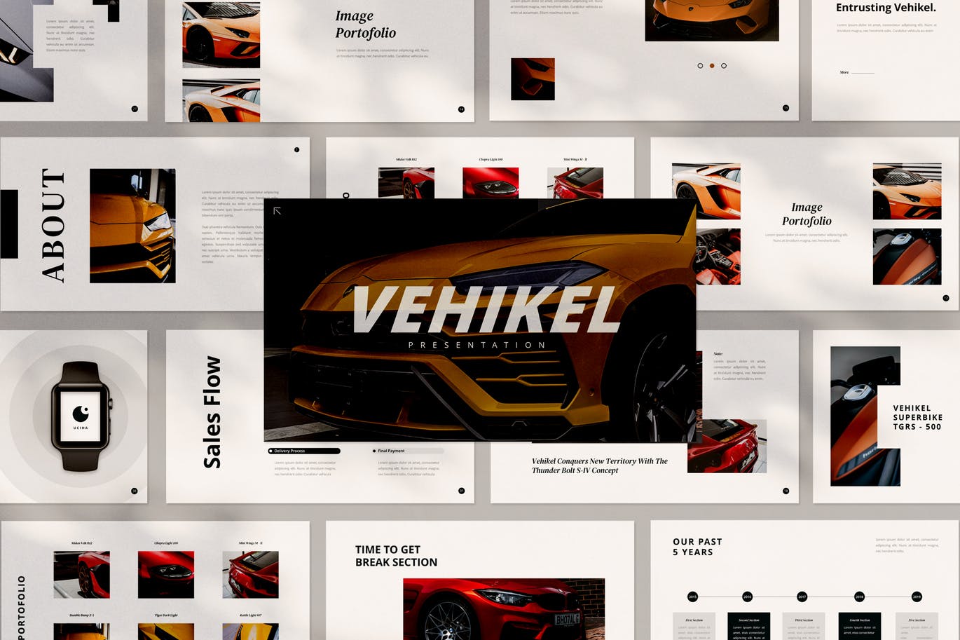 时尚高端简约极简风格的keynoet幻灯片模板下载