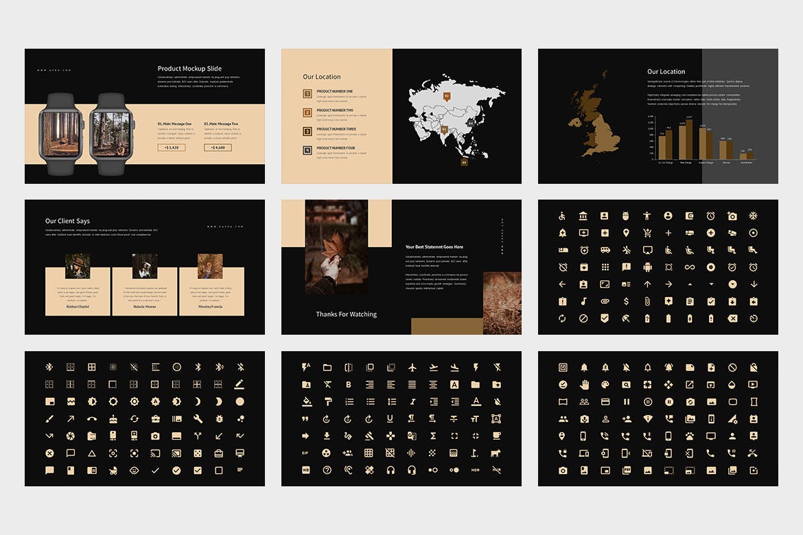 有创意的时尚高端的PPT模板下载 [PPTX]