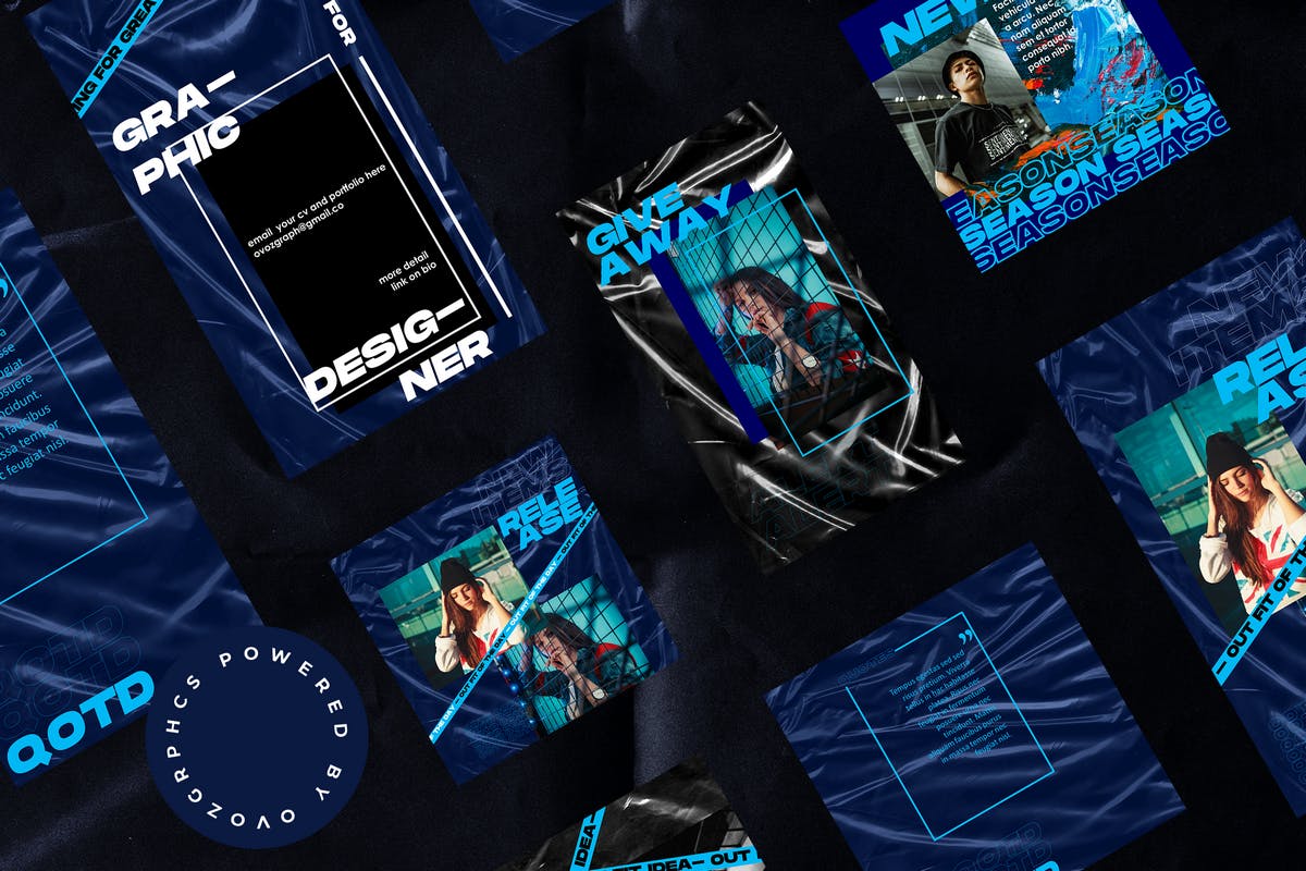 科技风格微信等社交媒体传播专用手机版PPT模板下载 [PPTX]