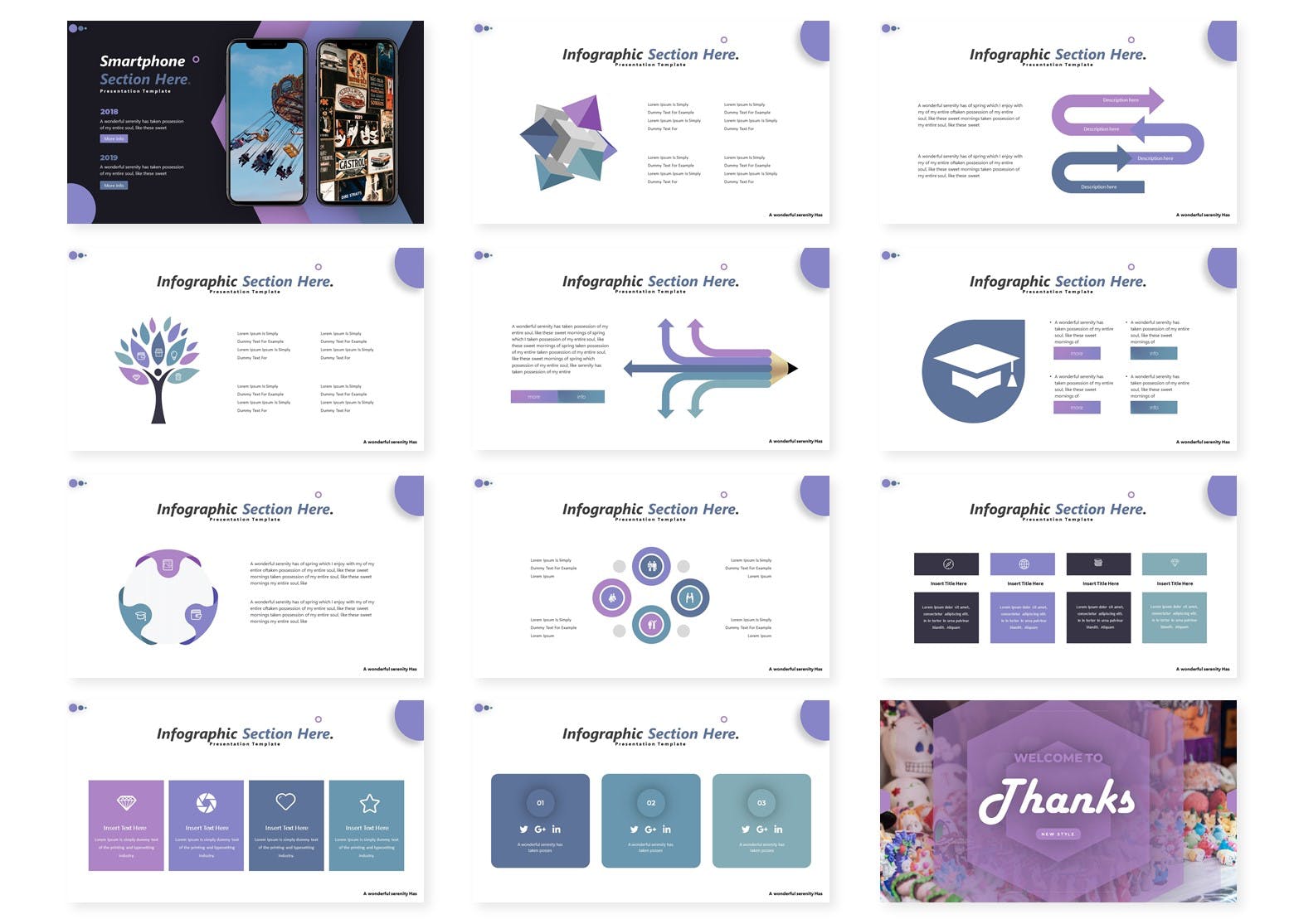 高雅紫色的工作报告ppt模板下载 [PPTX]