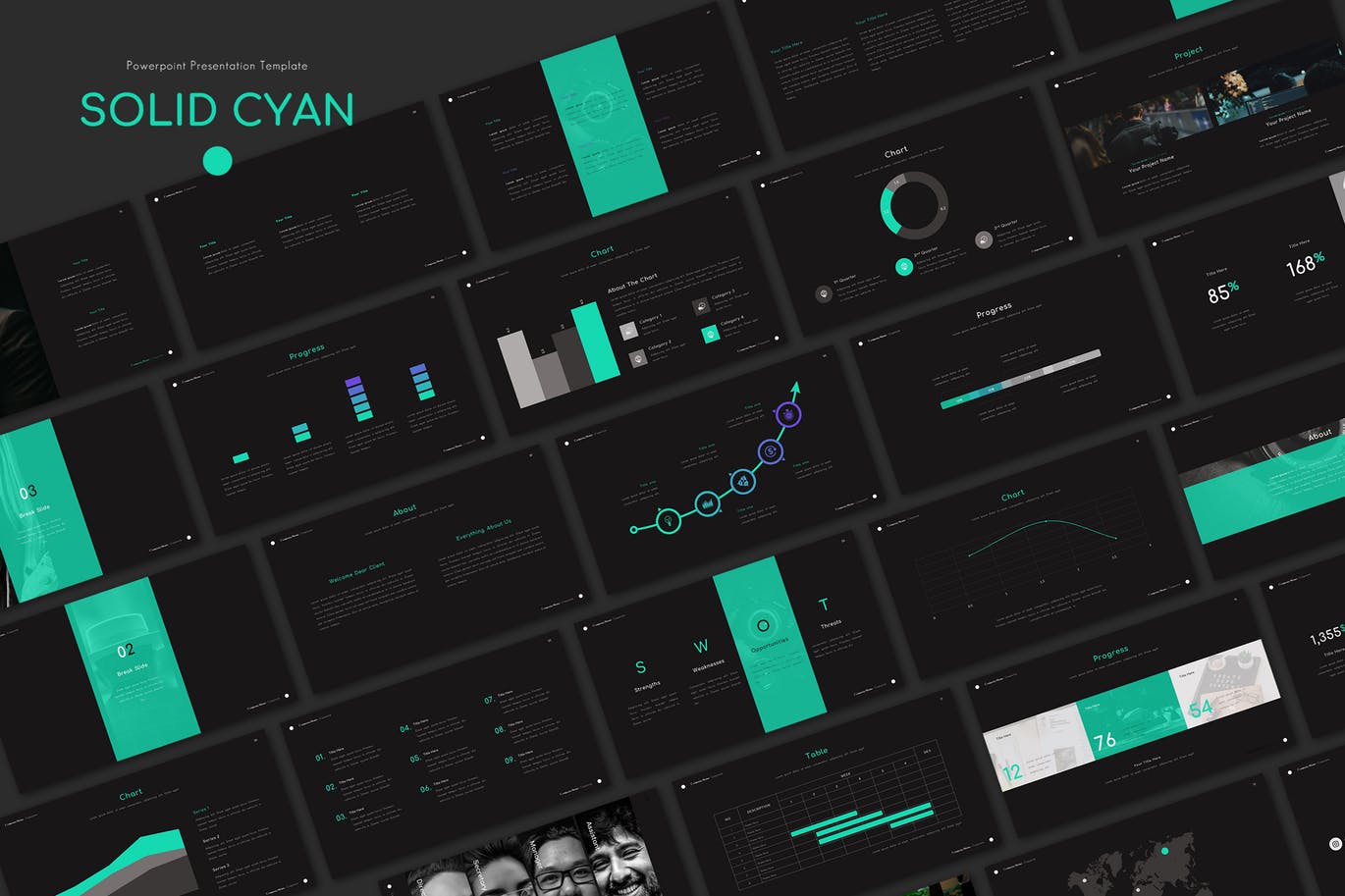 高端配色的时尚powerpoint幻灯片演示模板（pptx）