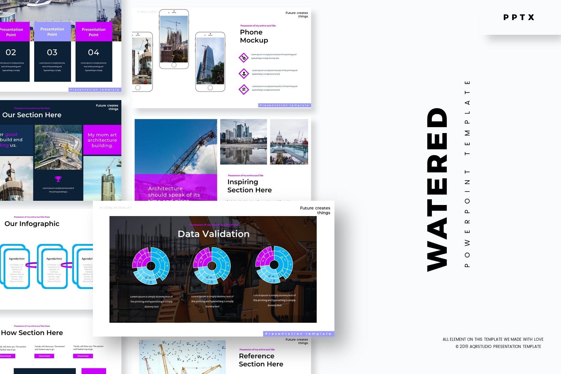 色彩绚丽的大数据工作汇报总结ppt模板下载[PPTX]