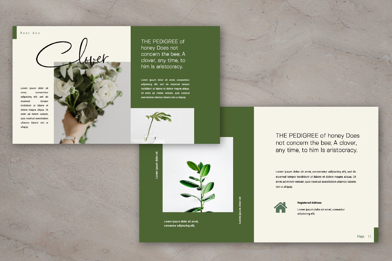 绿色环保高端文艺绿植相关内容的PPT模板 优秀ppt模板 好看的ppt模板下载[PPTX]