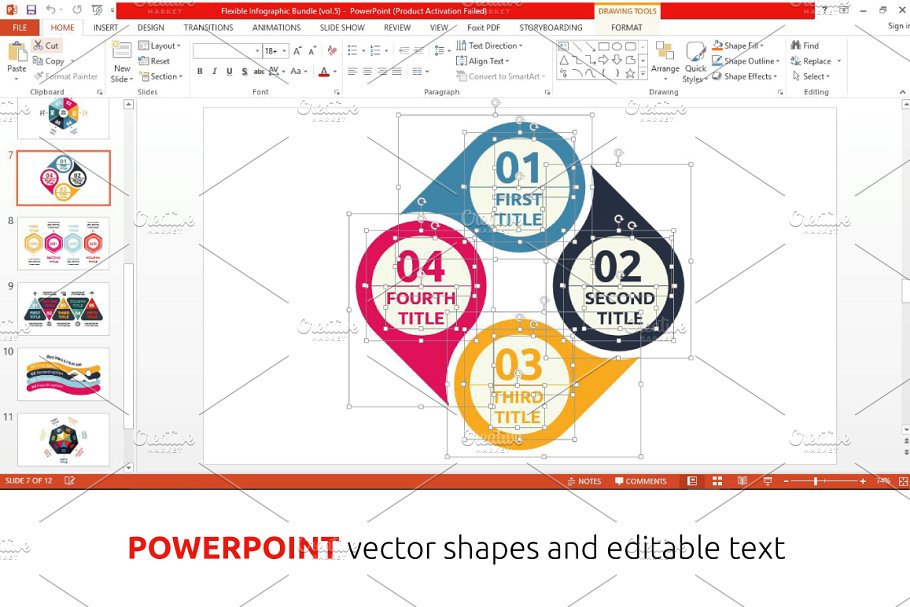 灵活的ppt素材信息图包 Flexible Infographic Bundle (vol.5)